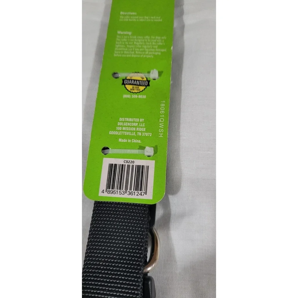 Forever Pals Adjustable Fit Dog Collar 23 Inch (58cm) Black New